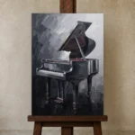 Premium Wall Art Dikey Html Edition – MUSIC2806049 displayed on a studio easel
