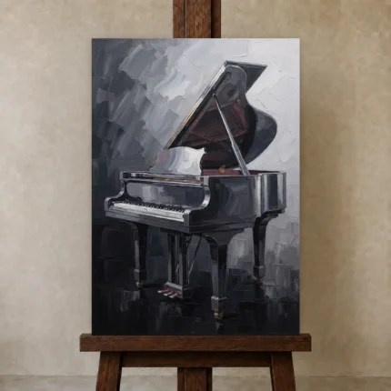 Premium Wall Art Dikey Html Edition – MUSIC2806049 displayed on a studio easel