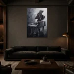 Premium Wall Art Dikey Html Edition – MUSIC2806049 shown in a warm modern interior