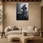 Premium Wall Art Dikey Html Edition – MUSIC2806049 presented in a sophisticated home setting