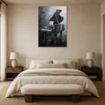Premium Wall Art Dikey Html Edition – MUSIC2806049 showcased in an elegant minimalist interior