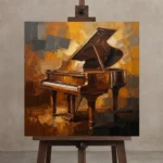 Premium Wall Art Kare Html Edition – MUSIC2806052 displayed on a studio easel