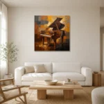 Premium Wall Art Kare Html Edition – MUSIC2806052 styled in a refined neutral interior