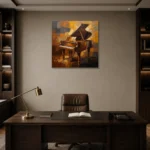 Premium Wall Art Kare Html Edition – MUSIC2806052 displayed in a contemporary gallery-inspired room