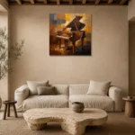 Premium Wall Art Kare Html Edition – MUSIC2806052 presented in a sophisticated home setting