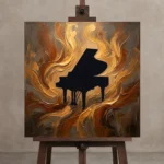 Premium Wall Art Kare Html Edition – MUSIC2806054 displayed on a studio easel