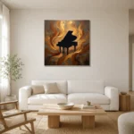 Premium Wall Art Kare Html Edition – MUSIC2806054 styled in a refined neutral interior