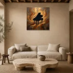 Premium Wall Art Kare Html Edition – MUSIC2806054 presented in a sophisticated home setting