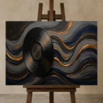 Premium Wall Art Yatay Html Edition – MUSIC2806056 displayed on a studio easel