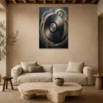 Premium Wall Art Dikey Html Edition – MUSIC2806058 presented in a sophisticated home setting