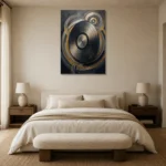 Premium Wall Art Dikey Html Edition – MUSIC2806058 showcased in an elegant minimalist interior
