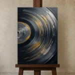 Premium Wall Art Dikey Html Edition – MUSIC2806060 displayed on a studio easel
