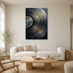 Premium Wall Art Dikey Html Edition – MUSIC2806060 styled in a refined neutral interior