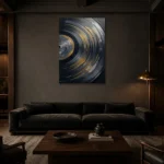 Premium Wall Art Dikey Html Edition – MUSIC2806060 shown in a warm modern interior