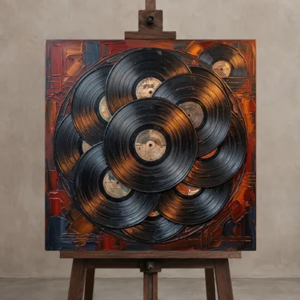 Premium Wall Art Kare Html Edition – MUSIC2806061 displayed on a studio easel