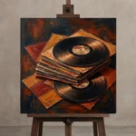 Premium Wall Art Kare Html Edition – MUSIC2806063 displayed on a studio easel