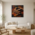 Premium Wall Art Kare Html Edition – MUSIC2806063 styled in a refined neutral interior