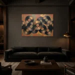 Premium Wall Art Yatay Html Edition – MUSIC2806064 shown in a warm modern interior