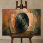Premium Wall Art Yatay Html Edition – MUSIC2806065 displayed on a studio easel