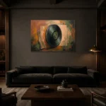 Premium Wall Art Yatay Html Edition – MUSIC2806065 shown in a warm modern interior