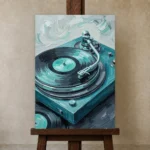 Premium Wall Art Dikey Html Edition – MUSIC2806067 displayed on a studio easel