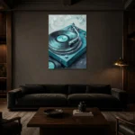 Premium Wall Art Dikey Html Edition – MUSIC2806067 shown in a warm modern interior