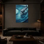 Premium Wall Art Dikey Html Edition – MUSIC2806068 shown in a warm modern interior