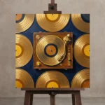 Premium Wall Art Kare Html Edition – MUSIC2806072 displayed on a studio easel