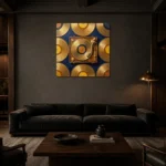 Premium Wall Art Kare Html Edition – MUSIC2806072 shown in a warm modern interior