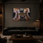 Premium Wall Art Yatay Html Edition – MUSIC2806075 shown in a warm modern interior