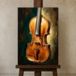 Premium Wall Art Dikey Html Edition – MUSIC2806076 displayed on a studio easel