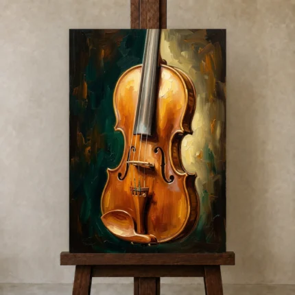 Premium Wall Art Dikey Html Edition – MUSIC2806076 displayed on a studio easel