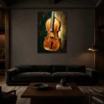 Premium Wall Art Dikey Html Edition – MUSIC2806076 shown in a warm modern interior