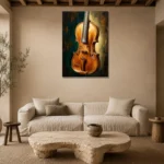 Premium Wall Art Dikey Html Edition – MUSIC2806076 presented in a sophisticated home setting