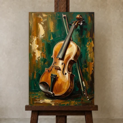 Premium Wall Art Dikey Html Edition – MUSIC2806077 displayed on a studio easel