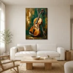 Premium Wall Art Dikey Html Edition – MUSIC2806077 styled in a refined neutral interior