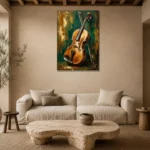 Premium Wall Art Dikey Html Edition – MUSIC2806077 presented in a sophisticated home setting