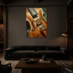 Premium Wall Art Dikey Html Edition – MUSIC2806078 shown in a warm modern interior