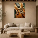 Premium Wall Art Dikey Html Edition – MUSIC2806078 presented in a sophisticated home setting