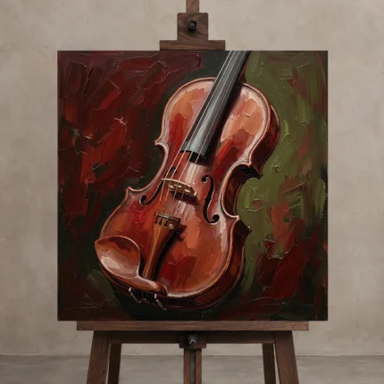 Premium Wall Art Kare Html Edition – MUSIC2806079 displayed on a studio easel