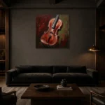 Premium Wall Art Kare Html Edition – MUSIC2806079 shown in a warm modern interior