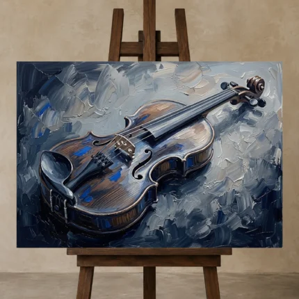 Premium Wall Art Yatay Html Edition – MUSIC2806082 displayed on a studio easel