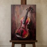 Premium Wall Art Dikey Html Edition – MUSIC2806085 displayed on a studio easel