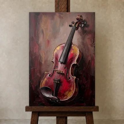 Premium Wall Art Dikey Html Edition – MUSIC2806085 displayed on a studio easel
