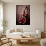 Premium Wall Art Dikey Html Edition – MUSIC2806085 styled in a refined neutral interior