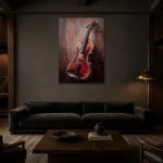 Premium Wall Art Dikey Html Edition – MUSIC2806085 shown in a warm modern interior