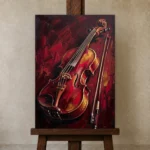 Premium Wall Art Dikey Html Edition – MUSIC2806086 displayed on a studio easel