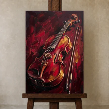 Premium Wall Art Dikey Html Edition – MUSIC2806086 displayed on a studio easel