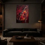 Premium Wall Art Dikey Html Edition – MUSIC2806086 shown in a warm modern interior