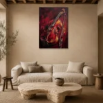 Premium Wall Art Dikey Html Edition – MUSIC2806086 presented in a sophisticated home setting